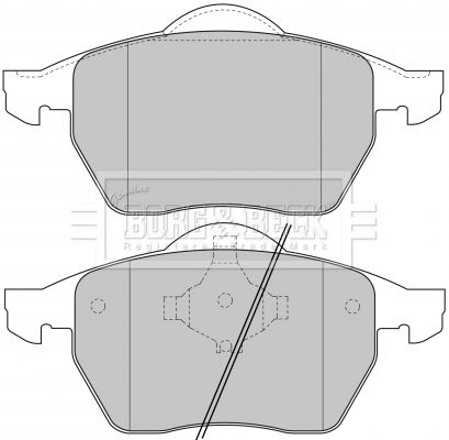BORG & BECK Комплект тормозных колодок, дисковый тормоз BBP1645
